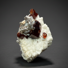 Load image into Gallery viewer, High-Grade Naturally Faceted Red Spessartine Garnet on Matrix — Skardu, Pakistan