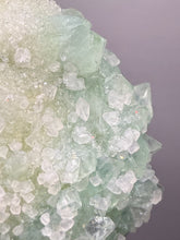 Load image into Gallery viewer, Luminous Mint Apophyllite with Glittering Druzy Sugar Quartz – India