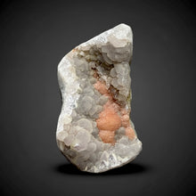 Load image into Gallery viewer, Rare Botryoidal Orange Fluorite on Druzy Quartz Matrix
Collector Mineral Specimen — Maharashtra, India