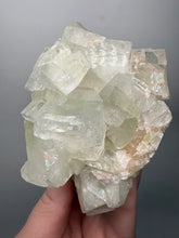 Load image into Gallery viewer, High-Grade Light Green Apophyllite on Pink Stilbite Zeolite | Indian Collector Mineral Specimen