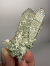 Load image into Gallery viewer, Chlorite-Included Faden Quartz Cluster (Green Phantom Quartz) | Pakistan Mineral Specimen