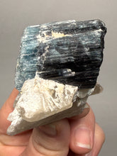 Load image into Gallery viewer, Blue Cap Tourmaline on Quartz Specimen – Pakistan