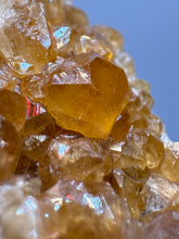Load image into Gallery viewer, Hessonite Garnet Cluster on Matrix – Natural Collector Specimen from Pakistan | High-Grade Orange-Red Garnet Crystals