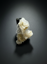 Load image into Gallery viewer, Dark Green Cap Stak Nala Tourmaline with Cleavelandite Flower – Haramosh Mountains, Pakistan | Thumbnail Specimen