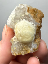 Load image into Gallery viewer, Rare Botryoidal Yellow Fluorite on Quartz Matrix Collector Mineral Specimen – Maharashtra, India