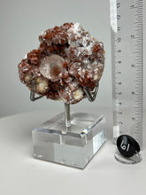 Load image into Gallery viewer, Red Phantom Pagoda Tower Calcite from Hubei Province, China • High Grade High Shine • Stand Included • Mineral Collector’s Showpiece