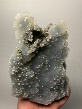 Load image into Gallery viewer, BIG Druzy Chalcedony Stalactite with Druzy Clear Apophyllite | Maharashtra, India
