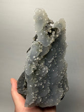 Load image into Gallery viewer, BIG Druzy Chalcedony Stalactite with Druzy Clear Apophyllite | Maharashtra, India