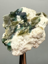 Load image into Gallery viewer, Blue Indicolite Tourmaline and Mica on Matrix – Pegmatite Mineral Specimen from Pakistan