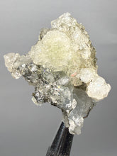 Load image into Gallery viewer, Druzy Apophyllite over Golden Calcite & Black Chalcedony Stalactites | Deccan Traps, Maharashtra, India