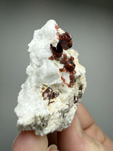 Load image into Gallery viewer, High-Grade Naturally Faceted Red Spessartine Garnet on Matrix — Skardu, Pakistan
