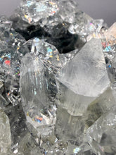 Load image into Gallery viewer, High-Grade Green Apophyllite with Pink Stilbite on Black Chalcedony – Deccan Traps, India