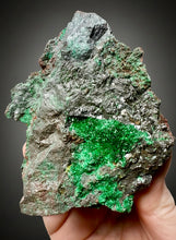Load image into Gallery viewer, Brochantite Collector Mineral Specimen – Vivid Green Copper Crystals from Morocco