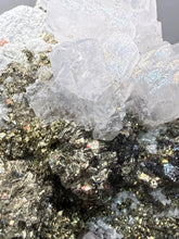 Load image into Gallery viewer, 3.3” New Find: Huanzala Mine Peru Sphalerite + Chalcopyrite + Apatite + Calcite + Quartz | Collector Display Specimen