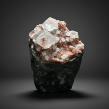 Load image into Gallery viewer, Pink Apophyllite on Red & Green Heulandite – Deccan Traps, Maharashtra, India