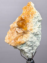 Load image into Gallery viewer, Hessonite Garnet Cluster on Matrix – Natural Collector Specimen from Pakistan | High-Grade Orange-Red Garnet Crystals