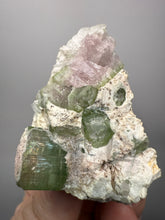 Load image into Gallery viewer, Watermelon Tourmaline on Quartz Matrix – Collector Mineral Specimen from Pakistan