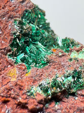 Load image into Gallery viewer, Brochantite Collector Mineral Specimen – Vivid Green Copper Crystals from Morocco