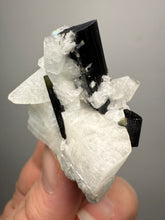 Load image into Gallery viewer, Dark Green Cap Stak Nala Tourmaline on Cleavelandite Matrix – Haramosh Mountains, Pakistan