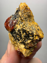 Load image into Gallery viewer, Naturally Faceted Zircon Crystal on Pegmatite–Biotite Matrix • Pakistan Mineral Specimen