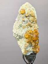 Load image into Gallery viewer, Hessonite Garnet Cluster on Matrix – Natural Collector Specimen from Pakistan | High-Grade Orange-Red Garnet Crystals