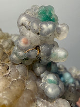 Load image into Gallery viewer, Blue-Green Chrysocolla in Botryoidal Chalcedony Cabinet Specimen | Indonesia