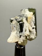 Load image into Gallery viewer, Dark Green Stak Nala Tourmaline and Cleavelandite – Haramosh Mountains, Pakistan | Thumbnail Specimen