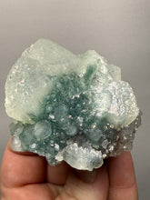 Load image into Gallery viewer, Druzy Green Apophyllite on Red & Green Heulandite – Deccan Traps, Maharashtra, India