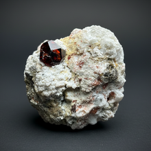 Load image into Gallery viewer, High-Grade Naturally Faceted Red Spessartine Garnet on Matrix — Skardu, Pakistan