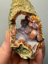 Load image into Gallery viewer, “Goblin Chalcedony” Pink & Orange Druzy Botryoidal Stalactites — Tichka Massif, High Atlas, Morocco