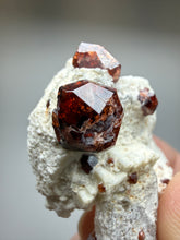 Load image into Gallery viewer, High-Grade Naturally Faceted Red Spessartine Garnet on Matrix — Skardu, Pakistan
