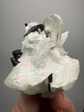 Load image into Gallery viewer, Dark Green Cap Stak Nala Tourmaline on Cleavelandite Matrix – Haramosh Mountains, Pakistan