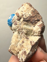 Load image into Gallery viewer, Rare Electric Blue Cavansite on Druzy Matrix – Collector Mineral Specimen | India