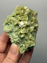 Load image into Gallery viewer, High-Grade Green Heulandite on Peach Stilbite Crystal Cluster | Deccan Traps, Maharashtra, India | Collector Mineral Specimen