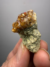 Load image into Gallery viewer, Hessonite Garnet Cluster on Matrix – Natural Collector Specimen from Pakistan | High-Grade Orange-Red Garnet Crystals