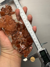 Load image into Gallery viewer, Rare Red Apophyllite + Druzy Red Stilbite Flowers — Deccan Traps, India