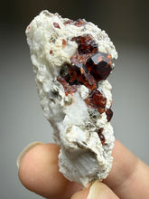 Load image into Gallery viewer, High-Grade Naturally Faceted Red Spessartine Garnet on Matrix — Skardu, Pakistan