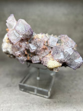 Load image into Gallery viewer, QR Code Fluorite with Druzy Chalcedony from Guizhou Province, China