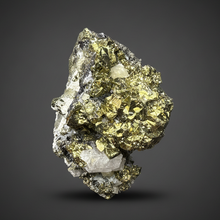 Load image into Gallery viewer, 3.8” New Find: Huanzala Mine Peru Sphalerite + Chalcopyrite + Apatite + Calcite + Quartz | Collector Display Specimen