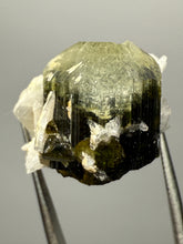 Load image into Gallery viewer, Dark Green Cap Stak Nala Tourmaline and Cleavelandite – Haramosh Mountains, Pakistan | Thumbnail Specimen