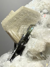 Load image into Gallery viewer, Dark Green Cap Stak Nala Tourmaline with Cleavelandite Matrix – Haramosh Mountains, Pakistan
