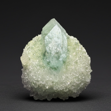 Load image into Gallery viewer, Luminous Mint Apophyllite with Glittering Druzy Sugar Quartz – India