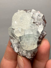 Load image into Gallery viewer, Lustrous Apophyllite over Red Heulandite (Zeolite Pocket) — Deccan Traps, Maharashtra, India