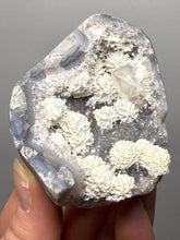 Load image into Gallery viewer, Mordenite with Optical Calcite on Druzy Chalcedony | Mineral Cabinet Specimen | Deccan Traps, India