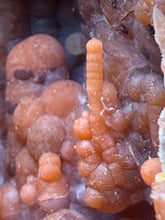 Load image into Gallery viewer, “Goblin Chalcedony” Pink & Orange Druzy Botryoidal Stalactites — Tichka Massif, High Atlas, Morocco