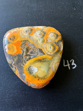Load image into Gallery viewer, Bumblebee Jasper Agate Palm Stone from West Java, Indonesia • AAA High Grade