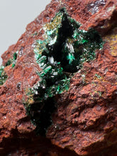 Load image into Gallery viewer, Brochantite Collector Mineral Specimen – Vivid Green Copper Crystals from Morocco