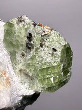 Load image into Gallery viewer, Electric Green Diopside on Quartz – Collector Mineral Specimen (Gilgit-Baltistan) Pakistan