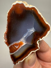 Load image into Gallery viewer, High-Grade Indonesian Sumatra Agate Pair – Vibrant Banded Chalcedony with Rich Color Zoning | Ethical Lapidary & Collector Display Specimens
