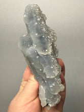 Load image into Gallery viewer, Druzy Chalcedony Stalactite with Druzy Clear Apophyllite | Maharashtra, India